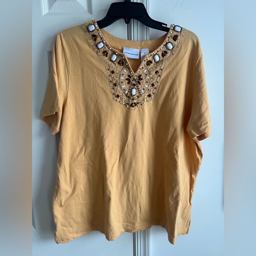 Embellished Tan Top